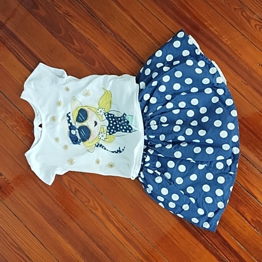 Girls size 5 skirt and shirt outfit